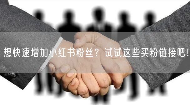 想快速增加小红书粉丝？试试这些买粉链接吧！