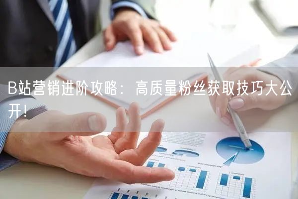 B站营销进阶攻略:高质量粉丝获取技巧大公开!