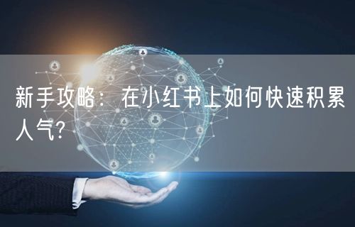 新手攻略：在小红书上如何快速积累人气?