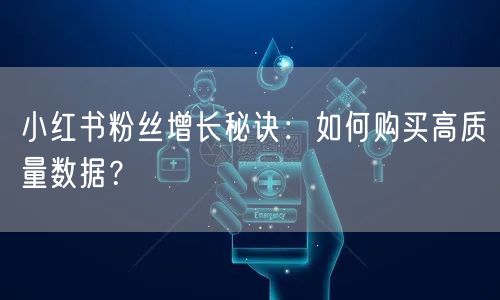小红书粉丝增长秘诀：如何购买高质量数据？