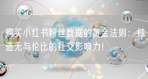 购买小红书粉丝数据的黄金法则：打造无与伦比的社交影响力！