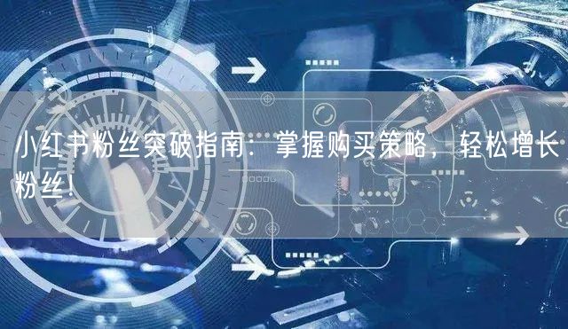 小红书粉丝突破指南：掌握购买策略，轻松增长粉丝！