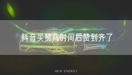 抖音买赞几时间后赞到齐了