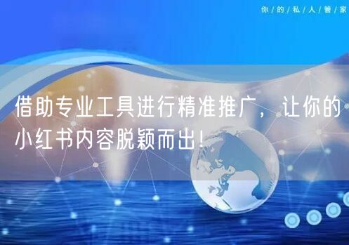 借助专业工具进行精准推广，让你的小红书内容脱颖而出！