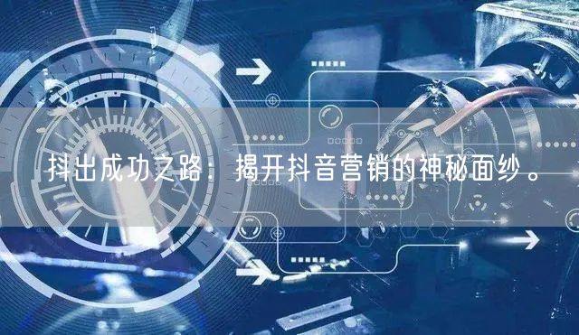 抖出成功之路：揭开抖音营销的神秘面纱。