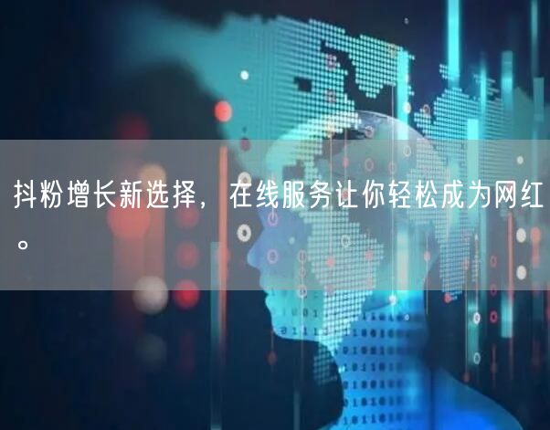 抖粉增长新选择，在线服务让你轻松成为网红。