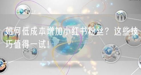 如何低成本增加小红书粉丝？这些技巧值得一试！