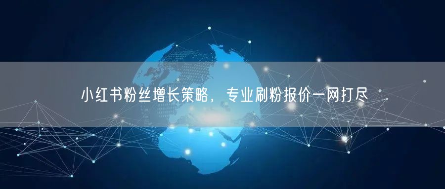 小红书粉丝增长策略，专业刷粉报价一网打尽