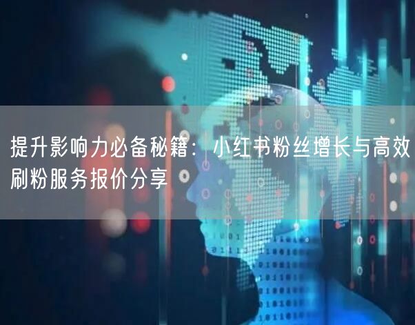 提升影响力必备秘籍：小红书粉丝增长与高效刷粉服务报价分享