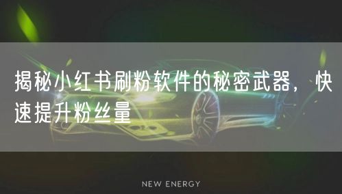 揭秘小红书刷粉软件的秘密武器，快速提升粉丝量