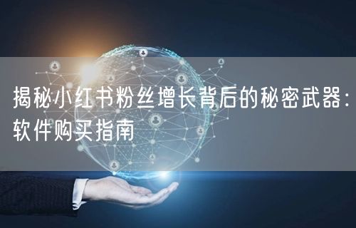 揭秘小红书粉丝增长背后的秘密武器：软件购买指南