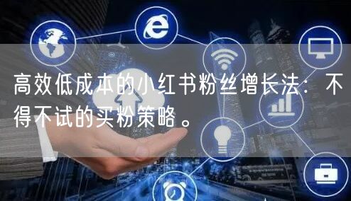 高效低成本的小红书粉丝增长法：不得不试的买粉策略。
