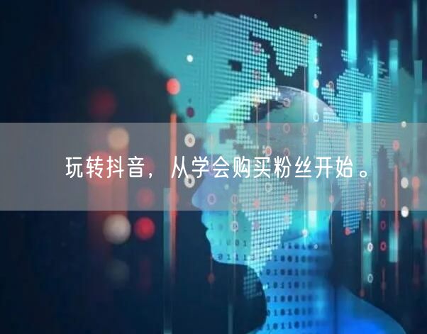 玩转抖音，从学会购买粉丝开始。