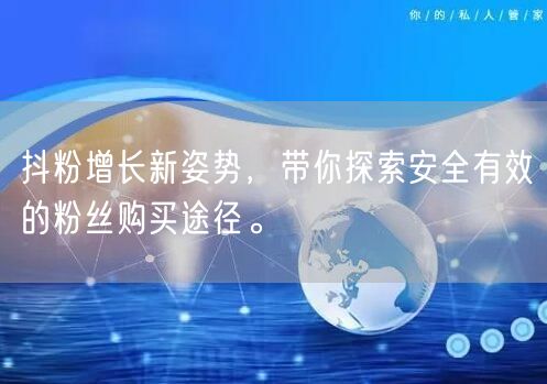 抖粉增长新姿势，带你探索安全有效的粉丝购买途径。