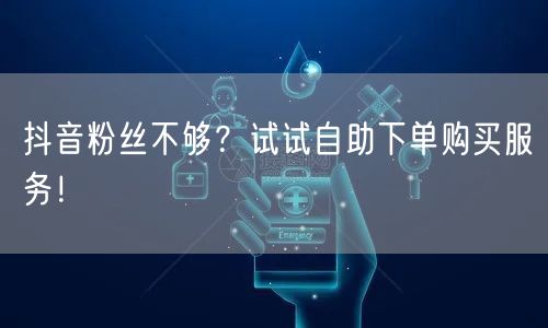 抖音粉丝不够?试试自助下单购买服务!