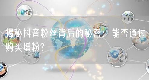 揭秘抖音粉丝背后的秘密:能否通过购买增粉?