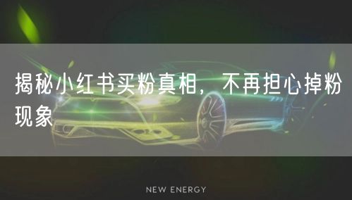 揭秘小红书买粉真相，不再担心掉粉现象