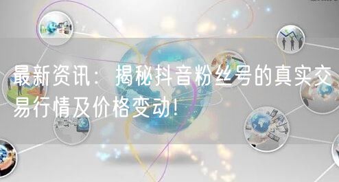最新资讯：揭秘抖音粉丝号的真实交易行情及价格变动！