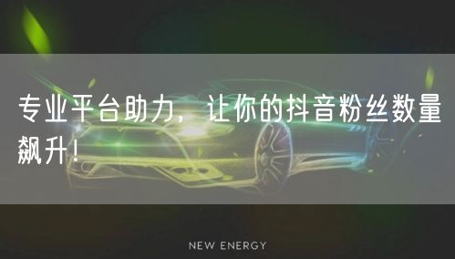 专业平台助力,让你的抖音粉丝数量飙升!