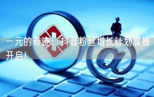 一元的奇迹:抖音粉丝增长计划震撼开启!