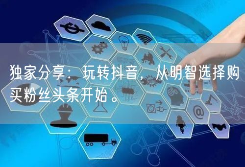 独家分享：玩转抖音，从明智选择购买粉丝头条开始。