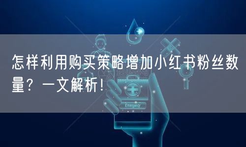 怎样利用购买策略增加小红书粉丝数量？一文解析！