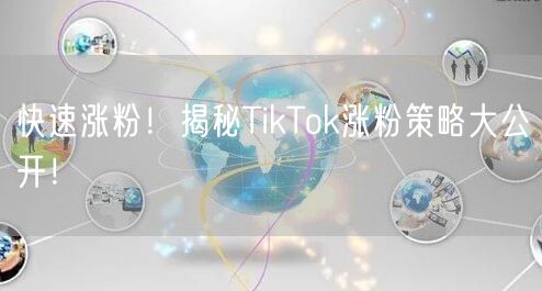快速涨粉！揭秘TikTok涨粉策略大公开！