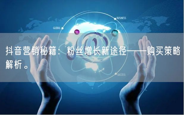 抖音营销秘籍：粉丝增长新途径——购买策略解析。