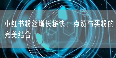 小红书粉丝增长秘诀:点赞与买粉的完美结合
