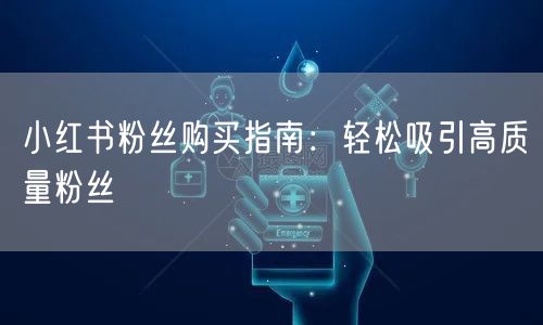 小红书粉丝购买指南：轻松吸引高质量粉丝